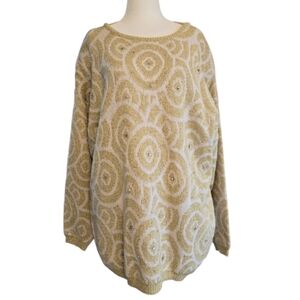 Maurada Vintage 80s Long Sleeve Pullover Scoop Neck Sweater